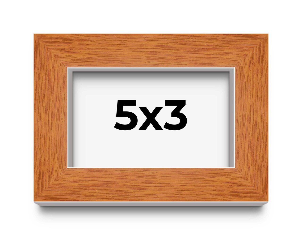 Photo Size Classic Brown Picture Frame - UV Acrylic, Foam Board Backing, Hanging Hardware